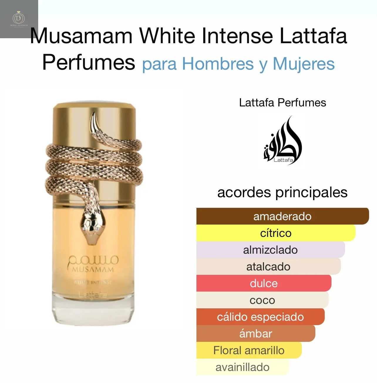 Musamam White Intense Lattafa Perfumes - 100ml - Dubai Essence