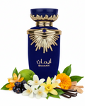 Perfume con notas de flor de azahar del naranjo, bergamota, grosellas negras, nardos, jazmín, caléndula, vainilla, almizcle, pachulí y cedro