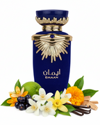 Perfume con notas de flor de azahar del naranjo, bergamota, grosellas negras, nardos, jazmín, caléndula, vainilla, almizcle, pachulí y cedro