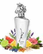 Perfume con notas de lima, menta, toronja, lavanda, piña, pimienta negra, baya de enebro, romero, geranio, incienso, ambroxan, vetiver, musgo de roble, haba tonka y cachemira